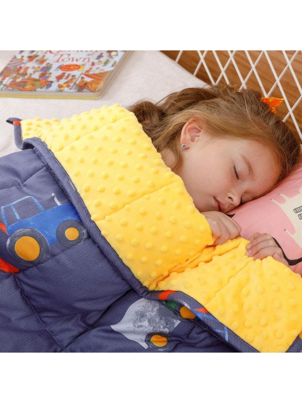 Cozy 7lbs Minky Weighted Blanket for Sleep, Soft Plush 41x60 inches, Relaxation